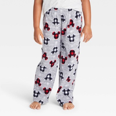 Kids' Mickey Mouse & Friends Holiday Mickey Fleece Matching Family Pajama Pants - Gray 4