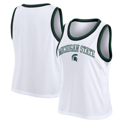 NCAA Michigan State Spartans Women's White Mesh Tank Top
