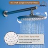 CASAINC 5-Spray Patterns 9.5 in. Wall Mount Dual Shower Heads in Spot Resist - 3 of 4