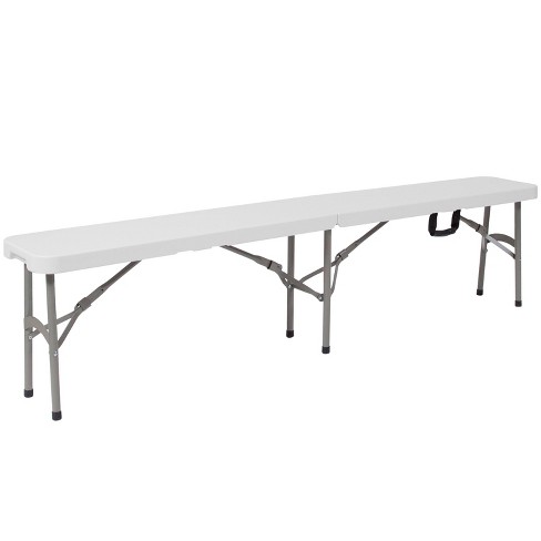 Bi Fold Folding Bench With Carrying Handle Granite White Riverstone Furniture Target