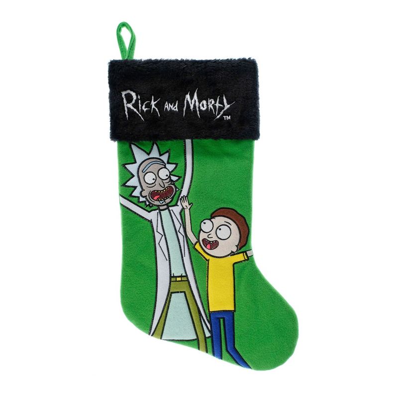 Rick and Morty Applique Holiday Stocking 20", 1 of 5