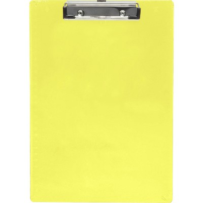 clipboard with yellow paper