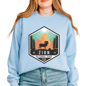 Simply Sage Market Zion National Park Badge Sweatshirt - 1 of 4