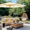 Yescom 13ft XL Heavy Duty Solid Wood Outdoor Patio Umbrella with Base Parasol Wheels Stand for Bistro Market Table Garden Deck Yard Poolside - 2 of 4