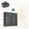 Fontoi Dressers, Tall Dresser with Wood Top, Storage Tower for Bedroom Entryway Hallway, Gray, 11.8"*39.37"*39.37" - 2 of 4