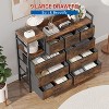 Dresser for Bedroom with 9 Drawers, Modern Wide Dressers with Drawer Organizers, TV Stand with Charging Station, Fabric Chest of Drawers - 4 of 4