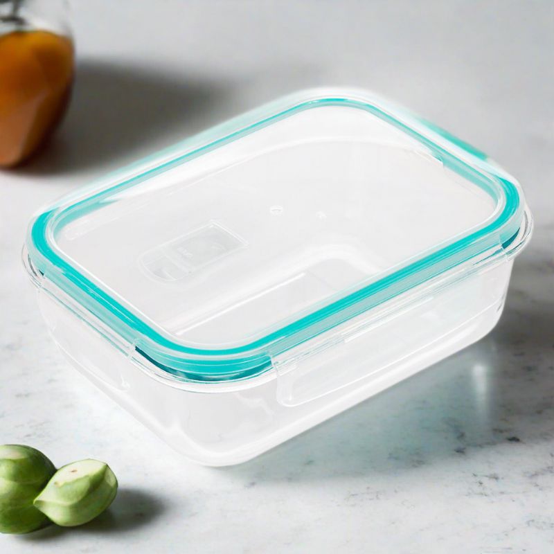 Lexi Home 35 oz. Glass Meal Prep Container with Locking Lid, 4 of 5