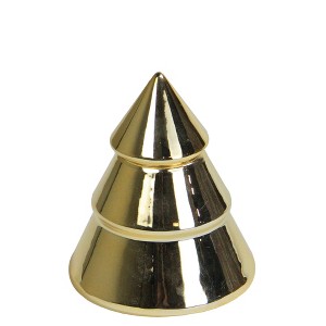 Northlight 4" Metallic Gold Christmas Tree Container Table Top Decoration - 1 of 2