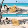 Tangkula 5-Position Lounge Chair Adjustable Beach Chaise w/ Face Cavity & Pillows - image 4 of 4