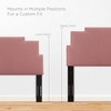 Modway MOD-6355-DUS Adjustable Twin Bed Frame – Upholstered Performance Velvet with Tufted Headboard, Dusty Rose - 3 of 4