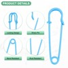 Unique Bargains Sewing Upholstery Spring Lock Blanket Bulk Large Safety Pins 30 Pcs - 2 of 4