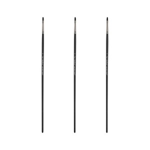 Black Swan Synthetic Red Sable Paint Brushes Flat Sets of 2- Professional Quality Long Handle Paint Brushes in Assorted Shapes and Sizes for Oil, - 1 of 4