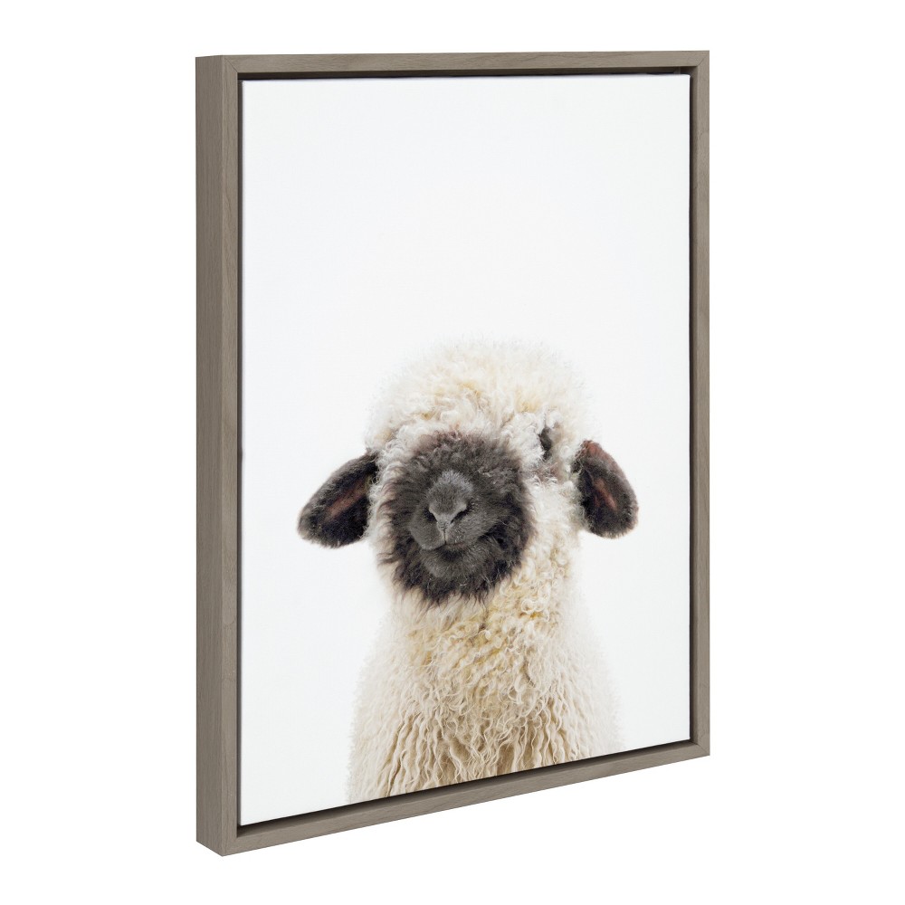 Photos - Other Decoration 18" x 24" Sylvie Animal Studio Black Nosed Sheep Frame Canvas by Amy Peter