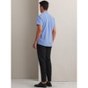 INSPIRE CHIC Men's Cotton Short Sleeve Formal Button Down Regular Fit Plaid Dress Shirts - 3 of 4