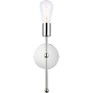 Elegant Lighting Keely 1 light chrome wall sconce - 1 of 4