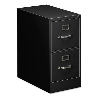 Black 15'' Wide 2-Drawer Lockable Steel File Cabinet