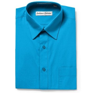 Gentlemens Collection Mens 1904 Short Sleeve Classic Fit Easy Care Dress Shirt- Many Colors Available - 1 of 1