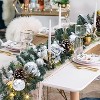 Christmas Garland with Lights, 6 Ft Silver Lighted Christmas Garland with Pine Cones Ball Ornaments for Indoor Outdoor Mantle Stairs Decorations - 2 of 4