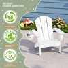 WestinTrends Malibu Kids Outdoor HDPE Plastic Adirondack Patio Chairs with Cup Holders (Set of 2) - 4 of 4