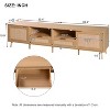 Modern TV Stand Rattan Home Storage Entertainment Center with Open Storage Shelf TV Cabinet for Up to 85 Inch TV Gaming Room Living Room - 2 of 4