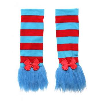 HalloweenCostumes.com   Women  Dr. Seuss Thing 1 & Thing 2 Arm Warmers Costume Accessory, Red
