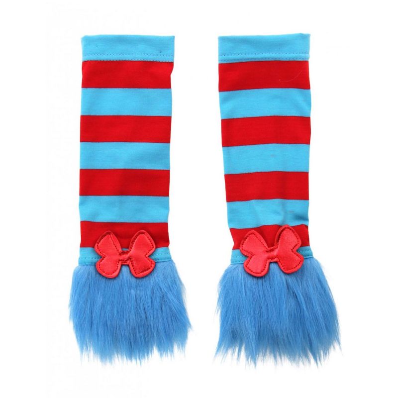 HalloweenCostumes.com   Women  Dr. Seuss Thing 1 & Thing 2 Arm Warmers Costume Accessory, Red, 1 of 4