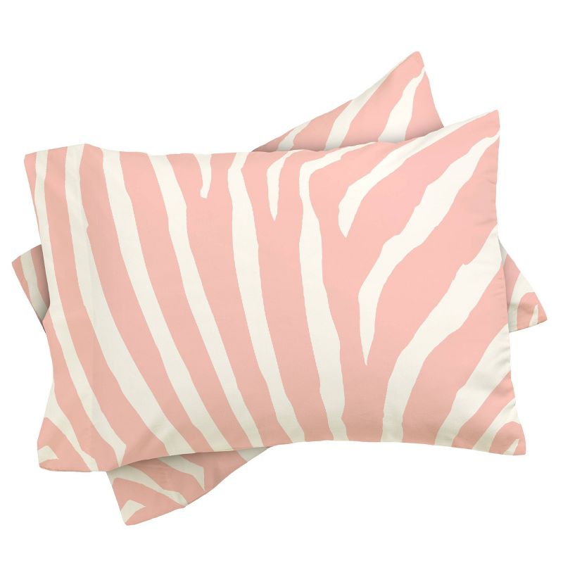 Natalie Baca Zebra Stripes Rose Quartz Comforter Set, 4 of 8