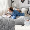 5/7 Pcs Bed in a Bag with Contrast Color Solid Design Bedding Set - 3 of 4