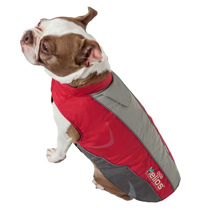 Dog Helios Altitude-Mountaineer Wrap-Velcro Protective Waterproof Dog and Cat Coat with Blackshark Technology - Red & Gray, 4 of 8