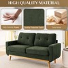 QingMoon Mid-Century Loveseat Sofa, 67.7" 2-Seat Upholstered Couch with Wooden Legs and Tufted Back for Living Room and Office - 3 of 4
