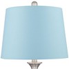 Regency Hill Arden 25" High Twist Modern Coastal Table Lamps Set of 2 Green-Blue Glass Hardback Shade Living Room Bedroom Bedside Nightstand House - 2 of 4