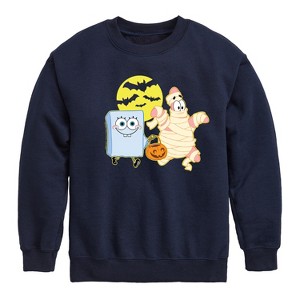 Boys' - SpongeBob SquarePants - Patrick Trick Or Treating Graphic Long Sleeve Fleece Sweatshirt - 1 of 4