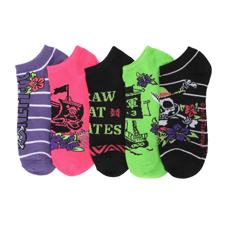 One Piece Straw Hat Pirates Adult 5-Pair Ankle Socks, 1 of 7