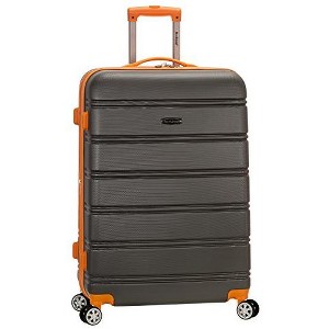 Rockland Melbourne Hardside Expandable Luggage with Spinner Wheels Charcoal Checked Large 28" - 1 of 4