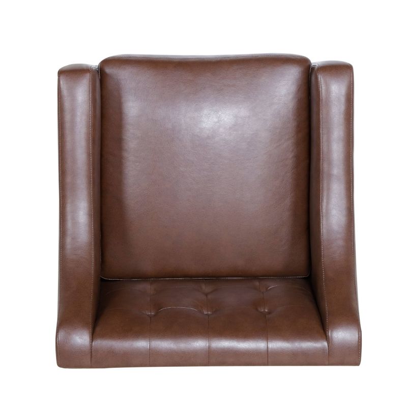 Deanna Contemporary Faux Leather Tufted Accent Chair - Christopher Knight Home, 6 of 11