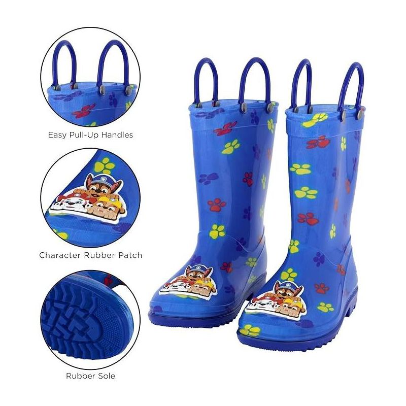 Batman Kid’s Rain Boots with Soft Removable Liner, (Ages 1-8 years), 3 of 8