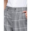 INSPIRE CHIC Women's Plaid Work Vintage Houndstooth Wide Leg Straight Long Pants - 4 of 4