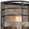 Franklin Iron Works Lexi Rustic Farmhouse Industrial Wall Light Sconce Oil Rubbed Bronze Hardwire 8" Fixture for Bedroom Bathroom Vanity Reading House - 3 of 4