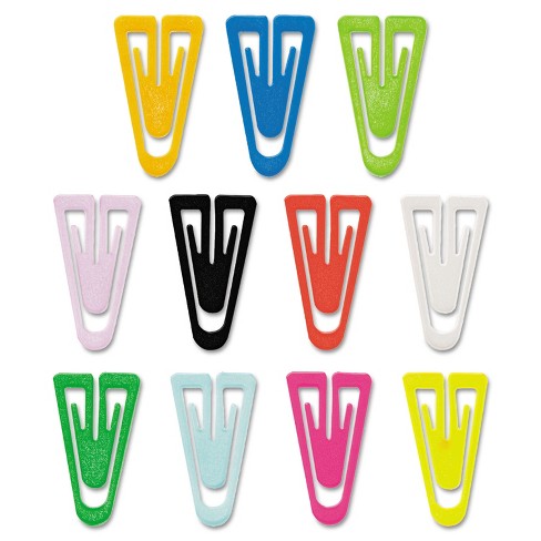Advantus Paper Clips Plastic Medium Size Assorted Colors 500/box