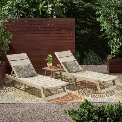 Wooden outdoor best sale lounge set