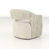 SEYNAR Modern Glam Velvet 360 Degree Swivel Open-Back Accent Armchair Set of 2 - 3 of 4