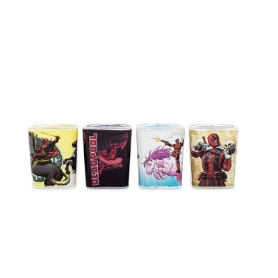 Marvel Deadpool 1.5-Ounce Mini Shot Glasses | Set of 4