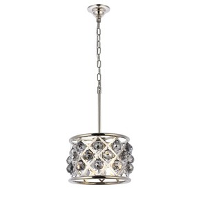 Elegant Lighting Madison Collection Pendant D:12in H:9in Lt:3 Polished Nickel Finish (Royal Cut Crystals) - 1 of 4