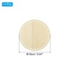 Unique Bargains Round Blank Wood DIY Craft Home Decoration Crochet Basket Bottom 4 Pcs - 2 of 4