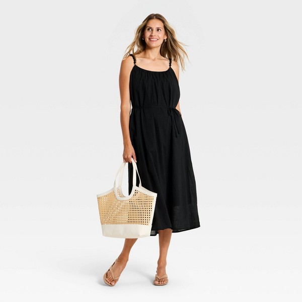 Vestido maxi con cintura ajustable y cuentas para mujer - A New Day™ 3