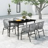 vidaXL Patio Dining Set Outdoor Garden Seat - 5 Piece Gray 55.1" Table Length - 2 of 4