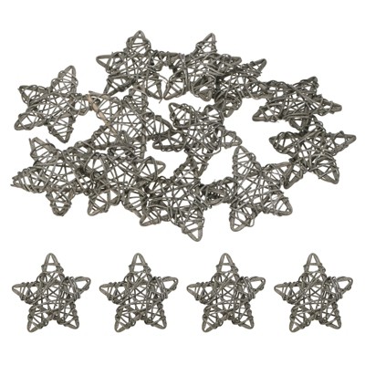 Unique Bargains Pentagram Wicker Rattan Balls Decorative Bowl Fillers 2.36 Inch 12 Pcs