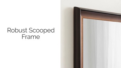 Gotley 20x30 Bronze Rectangular Wall Mirror with Scooped Frame