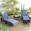 Outsunny Outdoor Lounge Chair Cushion Set of 2, Foldable Patio Chaise Lounge Cushion Set, 76" x 23" - 3 of 4