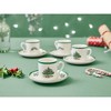 Spode Christmas Tree Espresso Cup & Saucer Set (Set of 4) - Festive 3 Ounce Coffee Mugs with Saucers, Fine Earthenware - Dishwasher & Microwave Safe, - 3 of 4